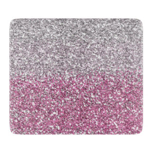 Planche À Découper Parties scintillant rose élégante Ombre Sparkle