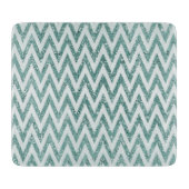 Planche À Découper Parties scintillant turquoise de Faux vert et blan (Devant)