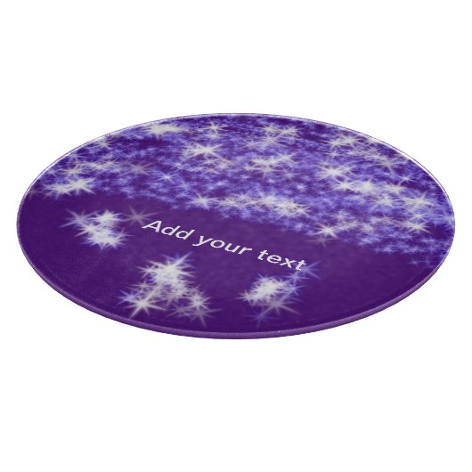 Planche À Découper Parties scintillant violet simple étoiles scintill (Coin)