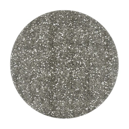 Planche À Découper Parties scintillantes argentées élégantes (Devant)