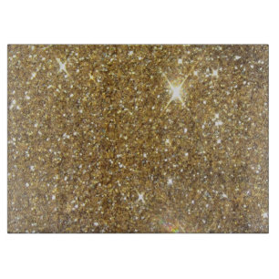 Planche À Découper Parties scintillantes de luxe d'or - image