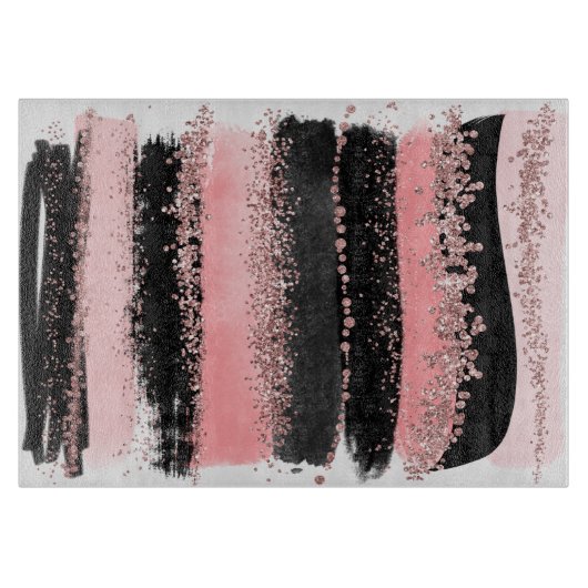 Planche À Découper Parties scintillantes roses de Faux d'or de (Devant)