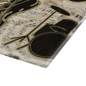 Planche À Découper Partition et instruments Black/Gold ID481 (Coin)