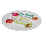 Planche À Découper Pas de viande pas de douleur Vegan dire (Coin)