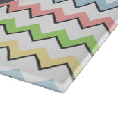 Planche À Découper Pastel Chevron avec Monogram de Shirley Taylor (Coin)