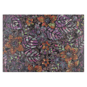 Planche À Découper Pastel Colours motif floral art numérique romanti
