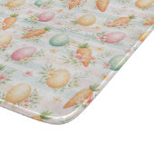 Planche À Découper Pastel Easter Eggs & Carrots Watercolor Pattern  (Coin)