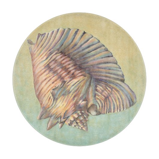 Planche À Découper Pastel Large Conch Shell (Devant)