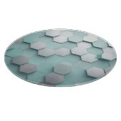 Planche À Découper Pastel Menthe Hexagone Mosaïque 3D (Coin)