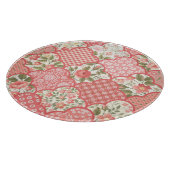 Planche À Découper Pastel Rose Motif à patchwork floral (Coin)