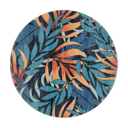 Planche À Découper Pastel Tropical Botanical Abstrait (Devant)