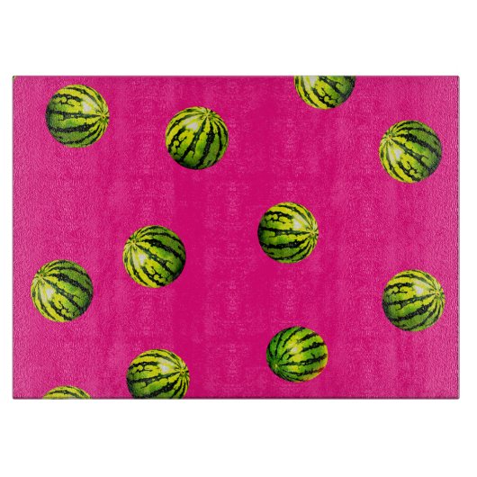 Planche À Découper pastèque rose motif (Devant)