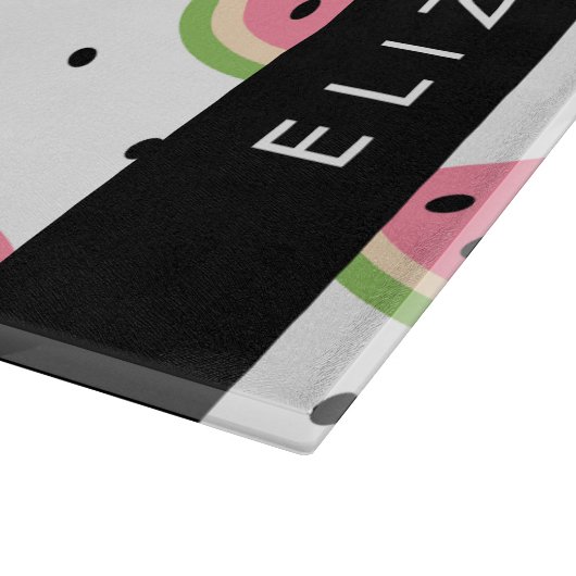 Planche À Découper Pastèque Rose, Pâtes De Pâques, Votre Nom (Coin)