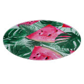 Planche À Découper Pastèques, palmiers feuilles : pattes tropicales s (Coin)