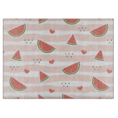 Planche À Découper Pastèques rouges, Coeurs, Grandes Pâtes, Motif d'é (Devant)