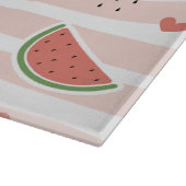 Planche À Découper Pastèques rouges, Coeurs, Grandes Pâtes, Motif d'é (Coin)