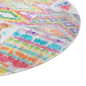 Planche À Découper patchwork Abstrait, motif de teinture à l'aquarell (Coin)