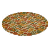 Planche À Découper Patchwork de citrouille automnal rustique avec mon (Coin)