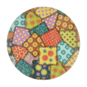 Planche À Découper Patchwork Eclectique : Mélange Motif Diverse