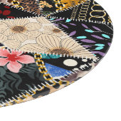 Planche À Découper Patchwork Leopard : Ethnic Lining Design. (Coin)