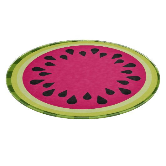 Planche À Découper Pâte en verre tranché de pastèque rose (Coin)