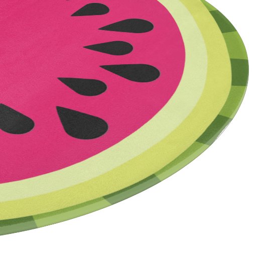 Planche À Découper Pâte en verre tranché de pastèque rose (Coin)
