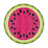 Planche À Découper Pâte en verre tranché de pastèque rose (Devant)
