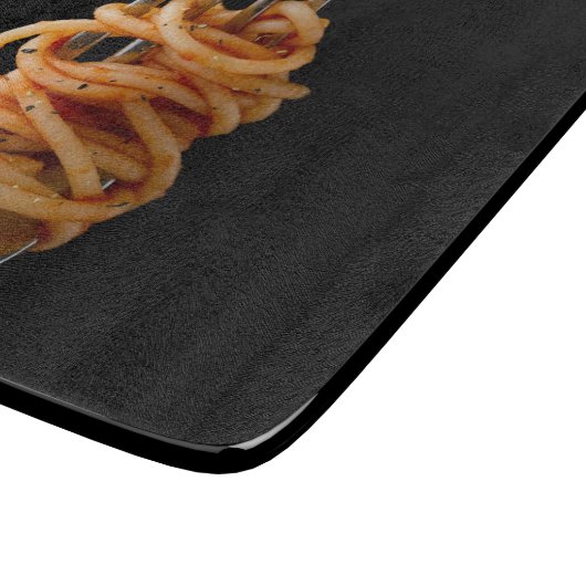 Planche À Découper Pâtes filées sur une Fourche, Spaghetti alimentair (Coin)