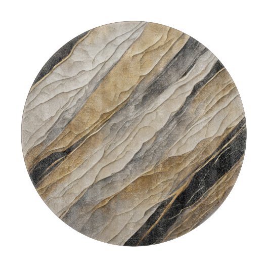 Planche À Découper Patinée bande noire et or (Devant)