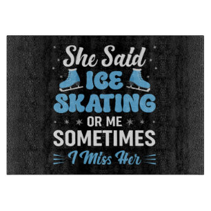 Planche À Découper Patinoire synchronisée mignonne appelle