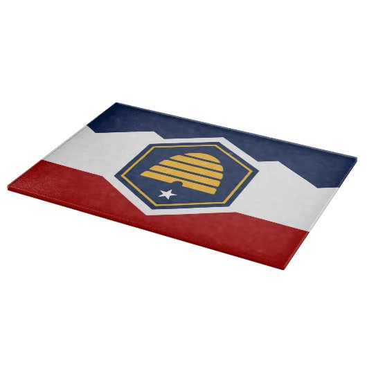 Planche À Découper Patriotic cutting board with Flag of Utah, US (Coin)