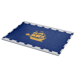 Planche à découper patriotique avec drapeau de Qué