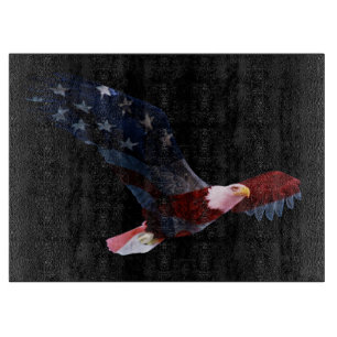 Planche à découper patriotique de drapeau d'Eagle