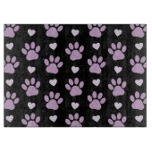 Planche À Découper Pattern of paws, Dog paws, Lilac paws, Hearts (Devant)