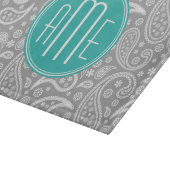 Planche À Découper Patterns bleus et monogram bleu (Coin)