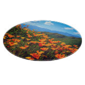 Planche À Découper Pavot de Californie recouvrant une colline (Coin)