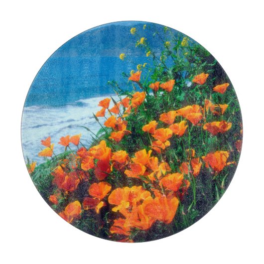 Planche À Découper Pavot le long de la côte Pacifique près de Big Sur (Devant)