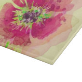 Planche À Découper Pavots peints 2 d'aquarelle (Coin)