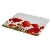 Planche À Découper Pavots rouges (Coin)