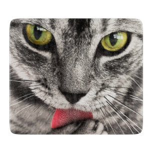 Planche À Découper Paw de cueillette de chat Tabby
