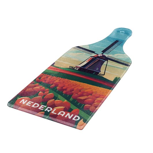Planche À Découper Pays-Bas Tulip Field Wmill Keepsaké (Coin)