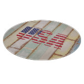 Planche À Découper Pays Distorsion USA Drapeau mignon Rustique Barne  (Coin)