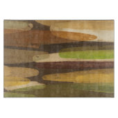 Planche À Découper Paysage Abstrait de ton terrestre (Devant)