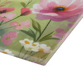 Planche À Découper Paysage de prairie fleurie pastel (Coin)