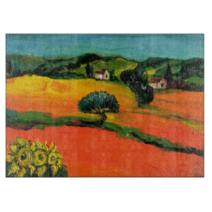 PLANCHE À DÉCOUPER PAYSAGE DE TOSCANE AVEC DÉBORDEMENT 