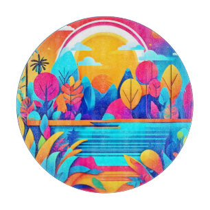 Planche À Découper Paysage du lever du soleil