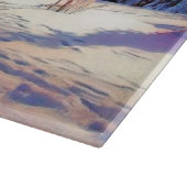 Planche À Découper Paysage hivernal avec l'aquarelle des arbres neigé (Coin)