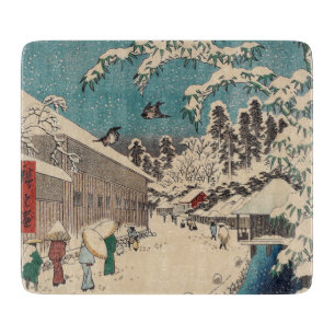 Planche À Découper Paysage hivernal d'Hiroshige japon ukiyo-e antique