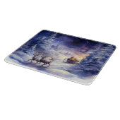 Planche À Découper Paysage hivernal Renne de Noël et Sleigh (Coin)