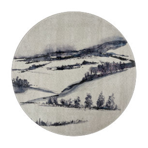 Planche À Découper Paysage neigeux